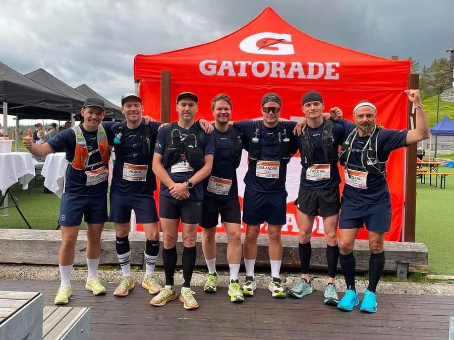 Heiagjeng ved Gatorade-teltet etter Norefjell Trail
