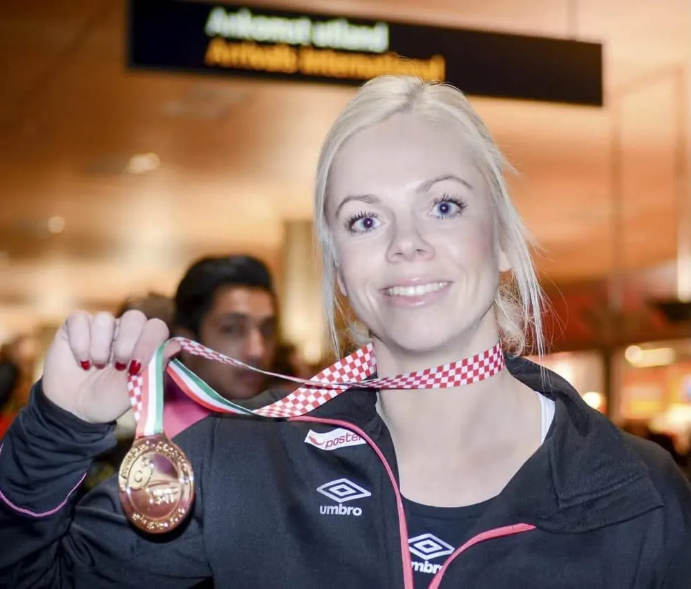 Ida Bjørndalen Karlsson med EM-medalje